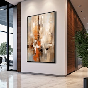 Contemporary Printable Wall Art, Geometric Abstract Painting, Digital Download