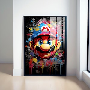Póster de Super Mario's Graffiti Adventure / Descarga digital / Arte de pared / Decoración del hogar / Obra de arte / Imprimible