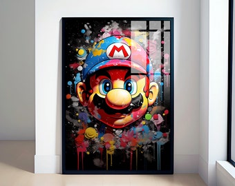 Poster di Super Mario&#39;s Graffiti Adventure / Download digitale / Arte murale / Decorazione per la casa / opera d&#39;arte / stampabile