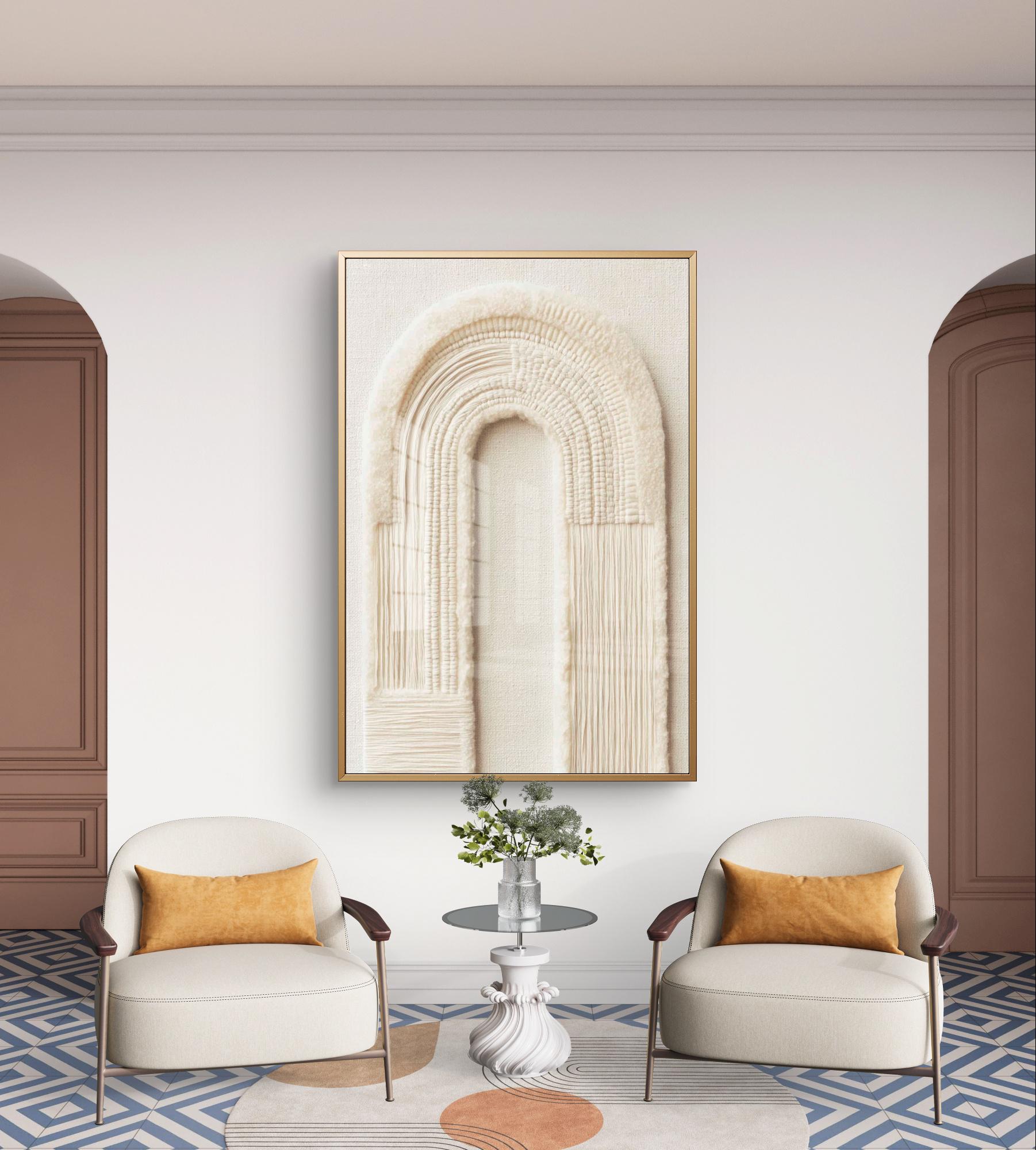Neutral Textured Arch Art - Minimal Tactile Wall Print - Etsy