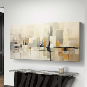 Large Abstract Painting, Large Modern wall art, Abstract Collage, Neutral Wall Art, Printable Abstract Art