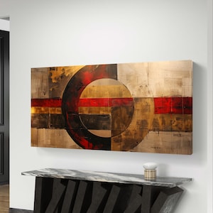 Golden Swirls Abstract Art - Colorful Acrylic Paint Strokes for Dynamic Home Decor