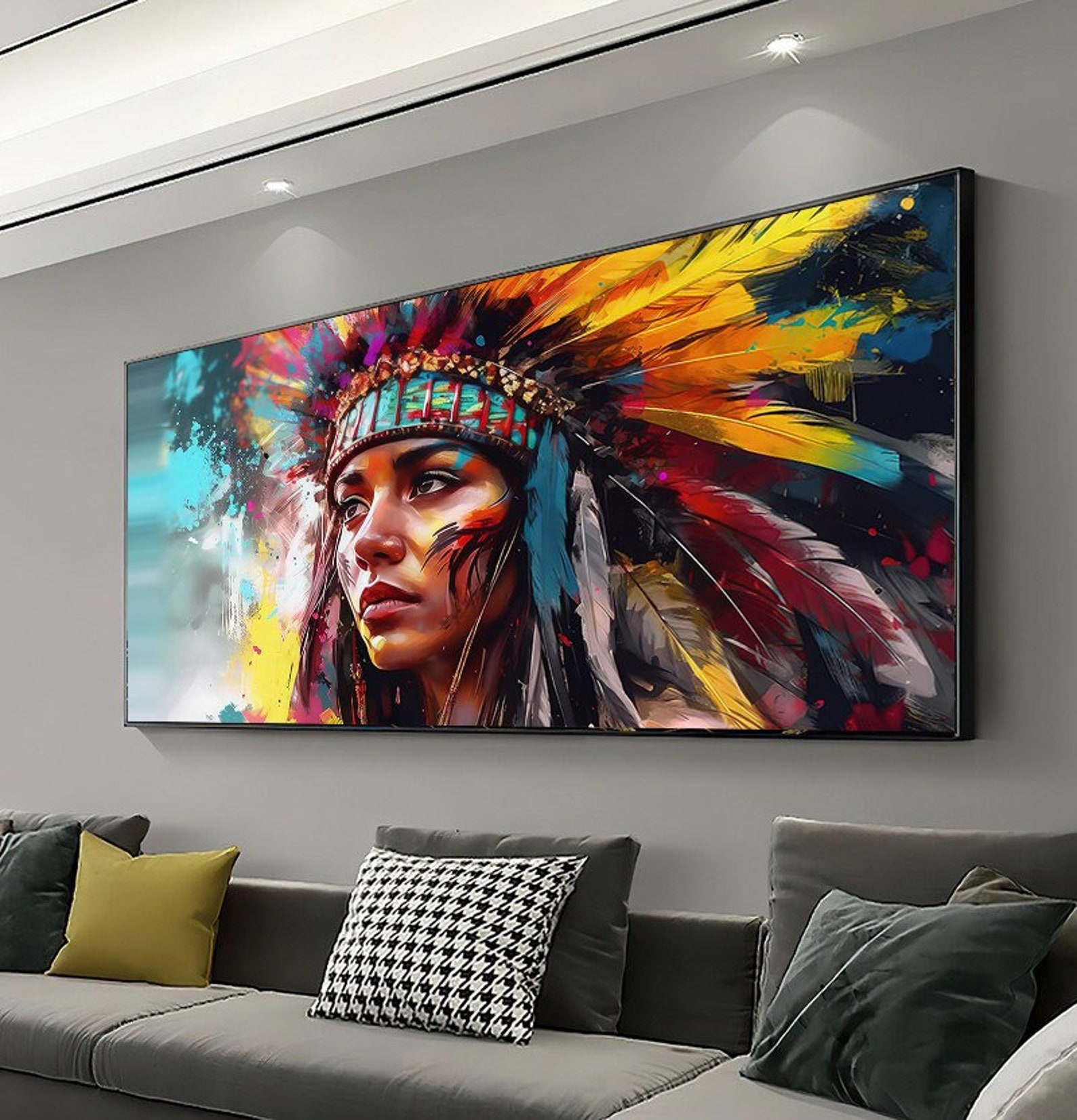 Indian Art Prints, Indian Women Art Painting, Indian Wall Decor, Indian