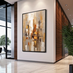 Contemporary Printable Wall Art, Geometric Abstract Painting, Digital Download