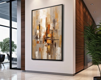 Contemporary Printable Wall Art, Geometric Abstract Painting, Digital Download