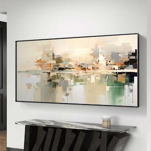 Large Abstract Painting, Large Modern wall art, Abstract Collage, Neutral Wall Art, Printable Abstract Art