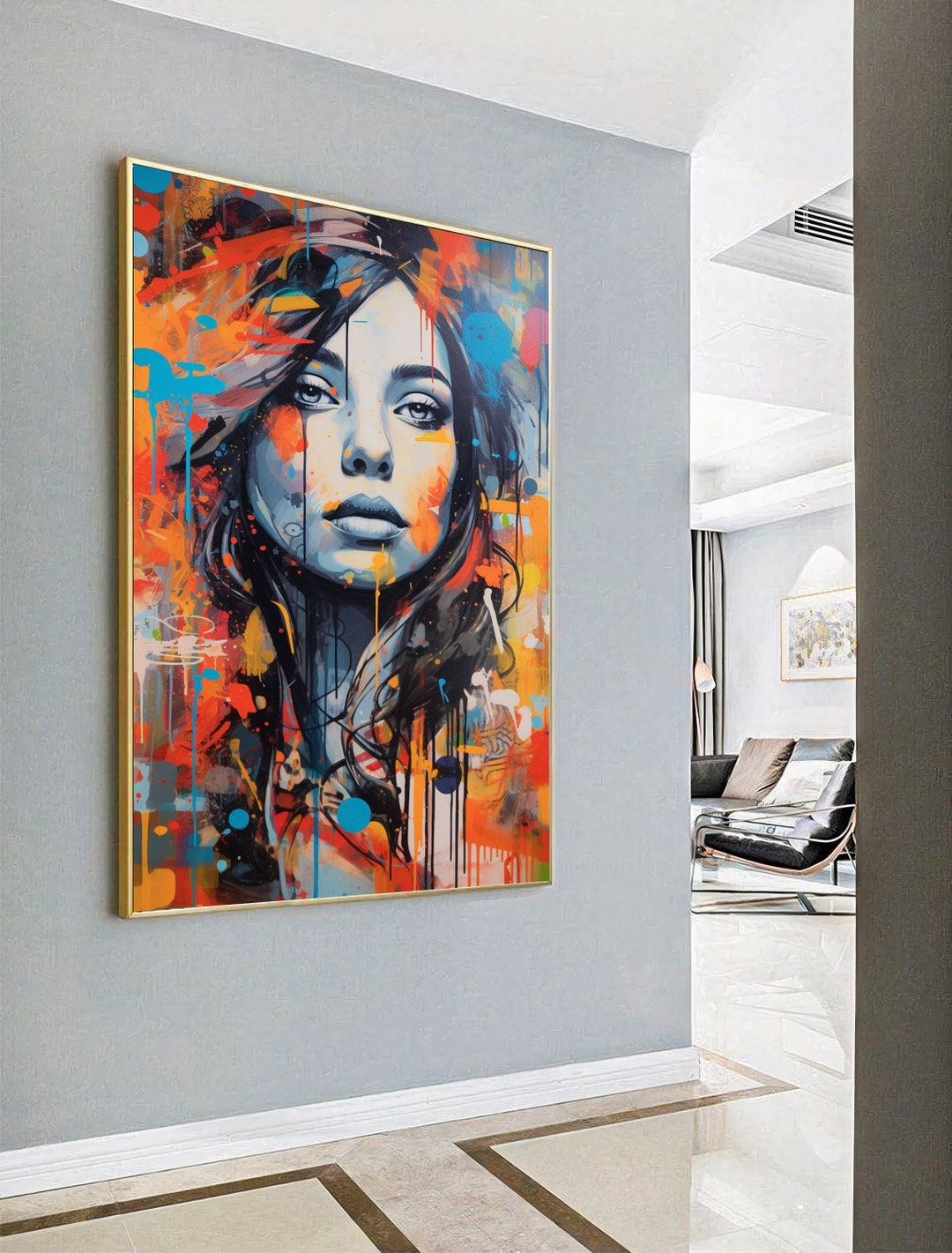 Abstract Woman Painting / High Quality / Wall Decor / Instant Etsy