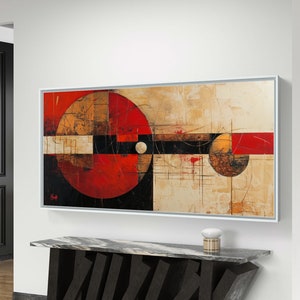 Golden Swirls Abstract Art - Colorful Acrylic Paint Strokes for Dynamic Home Decor
