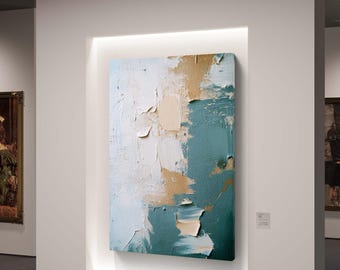 Textured Abstract Art Print: Soft Green Minimalist Decor (Digital Download)