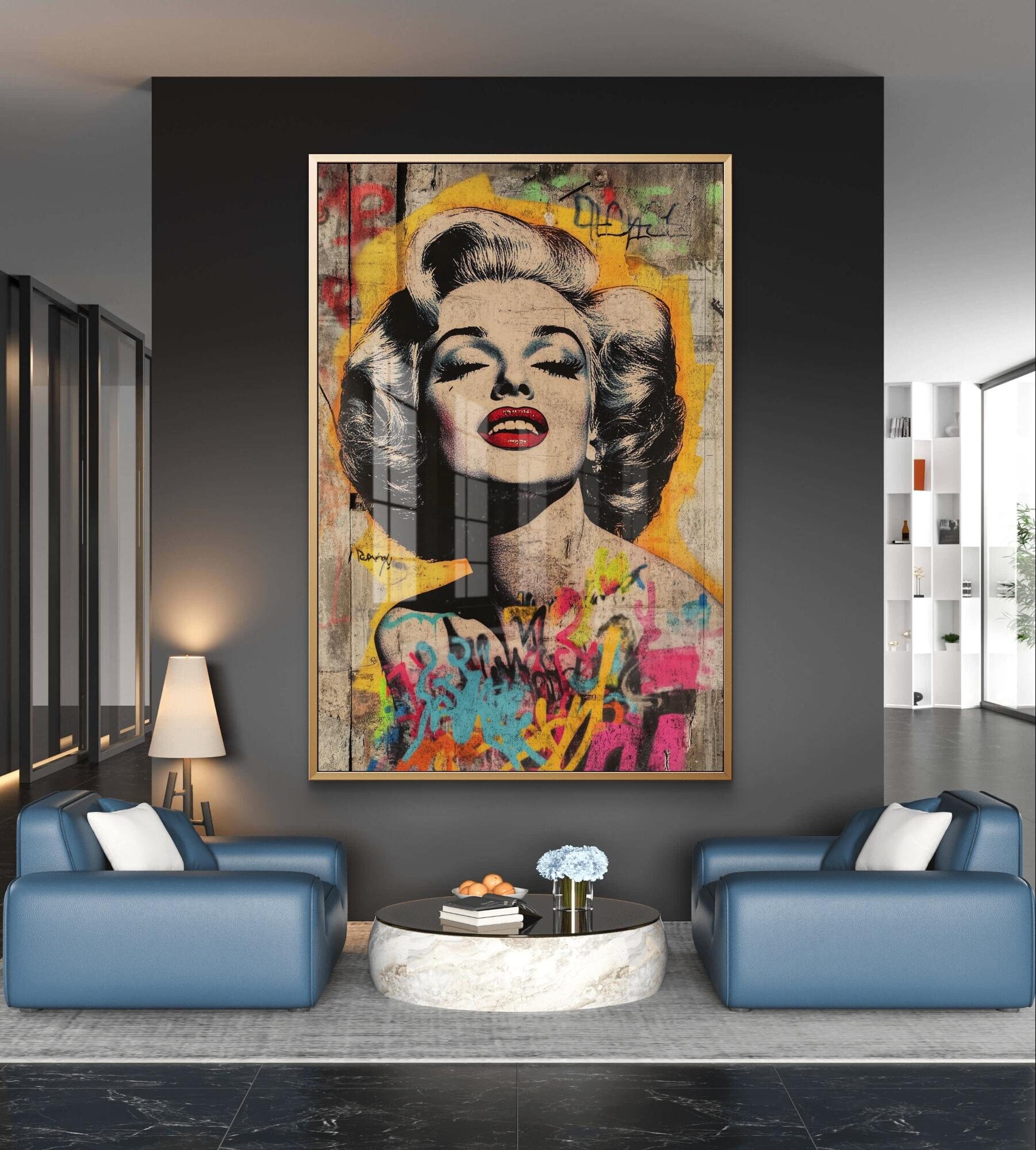 Marilyn Monroe Graffiti Pop Art Print: Modern Wall Decor (digital ...