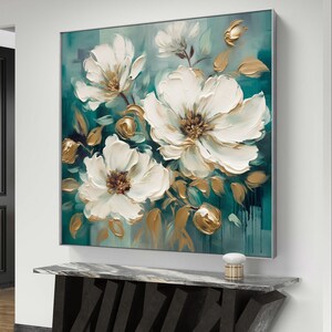 Gold Flower Luxury Art Printable, Download, Luxury Gold Flower Wall Art ...