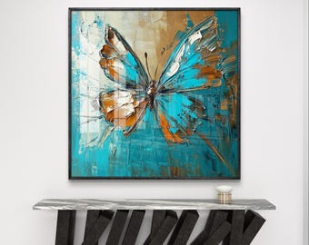 Textured Butterfly Abstract Art: Colorful Modern Print (Digital Download)