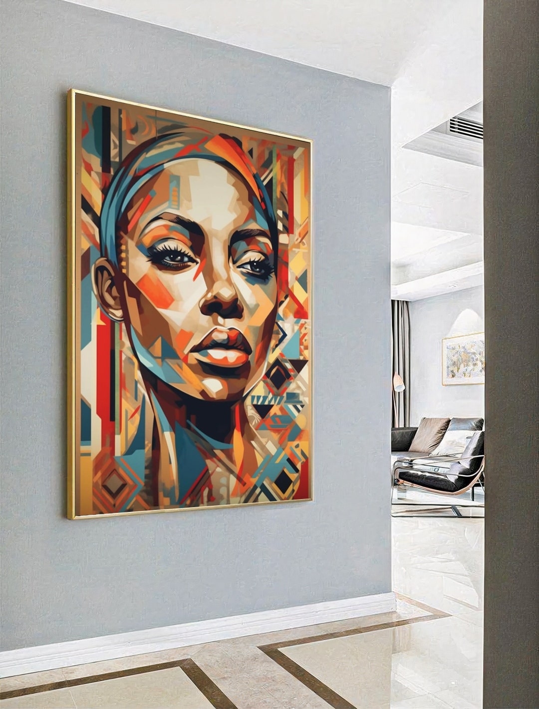 Woman Abstract Digital Print Woman Abstract Art Abstract Etsy