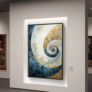 Contemporary Printable Wall Art, Geometric Abstract Painting, Digital Download