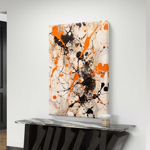 Jackson Pollock Style Abstract Expressionist Modern Minimal Downloadable Japandi Wall Art, Home Decor Gift, Printable Art
