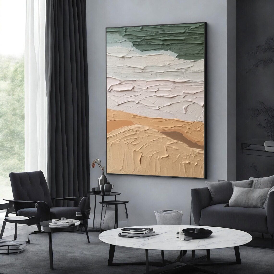 Textured Abstract Art Print: Large Contemporary Wall Decor (digital ...