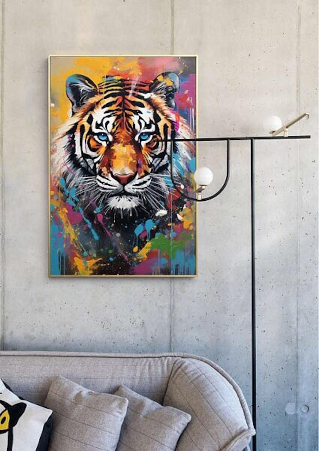 Tiger Digital Poster Printable Animal Wall Art Digital Etsy