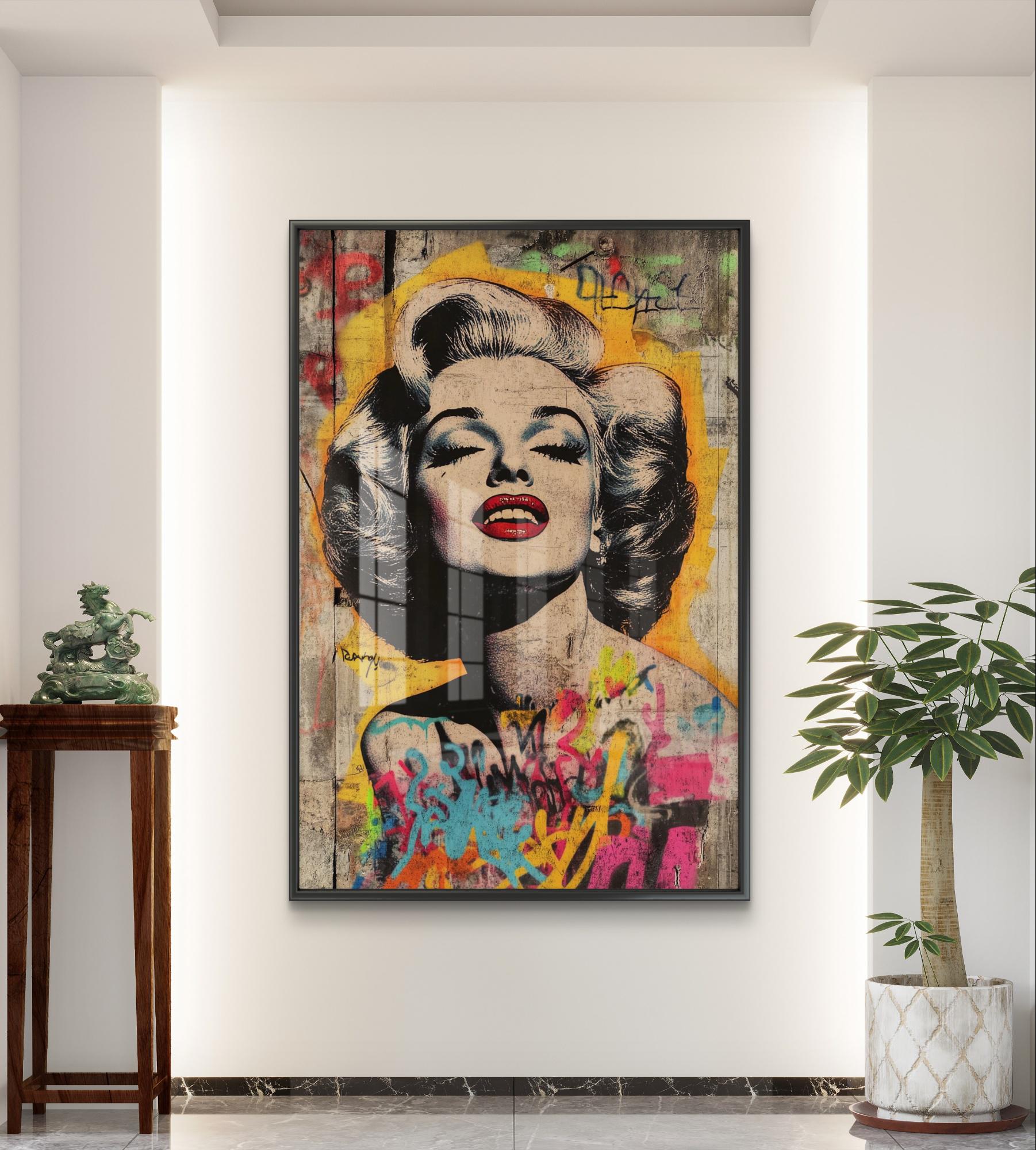 Marilyn Monroe Graffiti Pop Art Print: Modern Wall Decor (digital ...