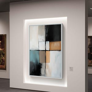 Minimalist Abstract Painting – Geometric Modern Wall Art, Modern Wall Decor