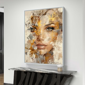 Abstract Portrait Art Printable - Modern Woman Wall Decor / Instant Download / Home Decor / Female Portrait / Printable Wall Art