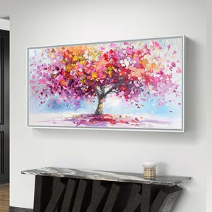 Blossom Symphony - Abstract Colorful Tree Art Print
