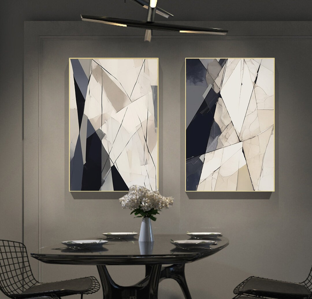 Modern Abstract Art Print Set: Neutral Nordic Wall Decor (set of 2) - Etsy