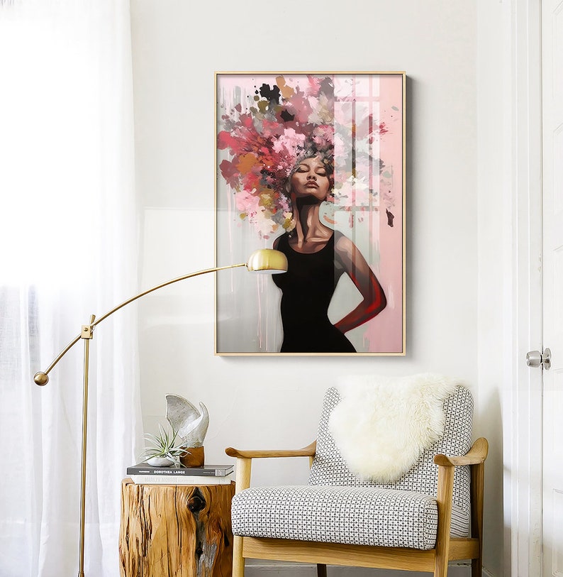 Woman Abstract Digital Print, Woman Abstract Art, Abstract Wall Art