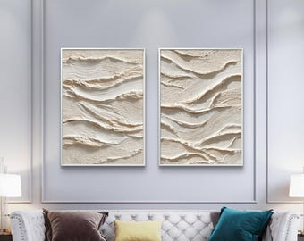 Minimalist texture wall art - digital abstract neutral tones