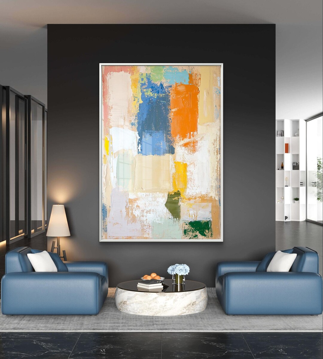 Abstract Color Block Art | Modern Minimalist Digital Print | Colorful ...