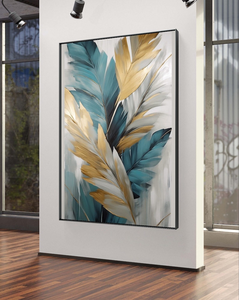 White and Gold Leaf Luxury Art Printable, Download, Luxury Gold Leaf