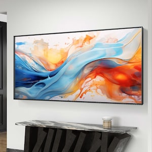 Colorful Wall Art Printable, Abstract Contemporary Bright Wall Art Prints, Modern Abstract Digital Painting, Abstract Digital Download Art