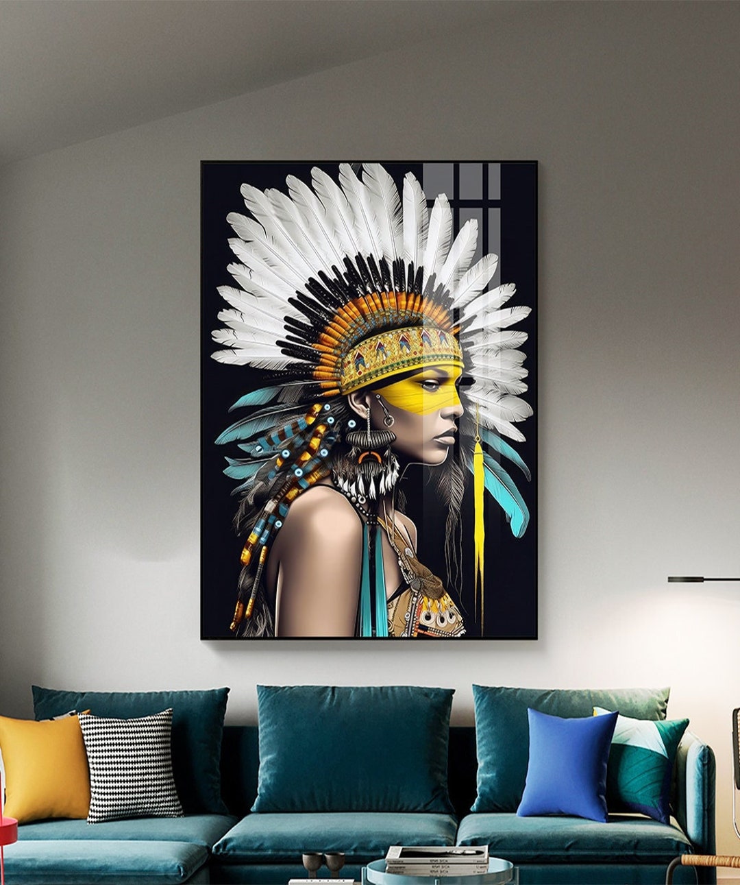 Indian Art Prints, Indian Women Art Painting, Indian Wall Decor, Indian