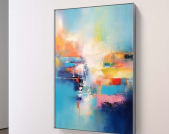 Farbenfrohe Abstrakte Malerei Kunst Druck: Moderne Wand Dekoration (Digitaler Download)