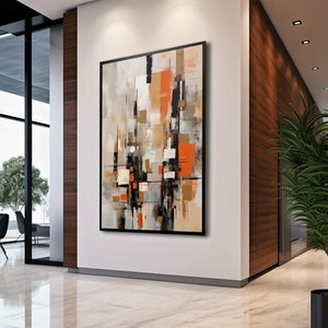 Abstract Printable Wall Art Painting Downloadable Art Colorful Abstract Print Modern Painting Contemporary Warm Neutral Colors Wall Art