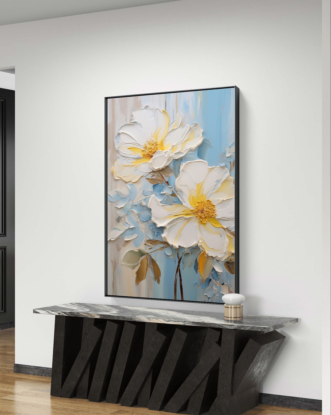 White and Gold Flowers Luxury Art Printable, Download, Luxury Gold Flowers Wall Art Prints