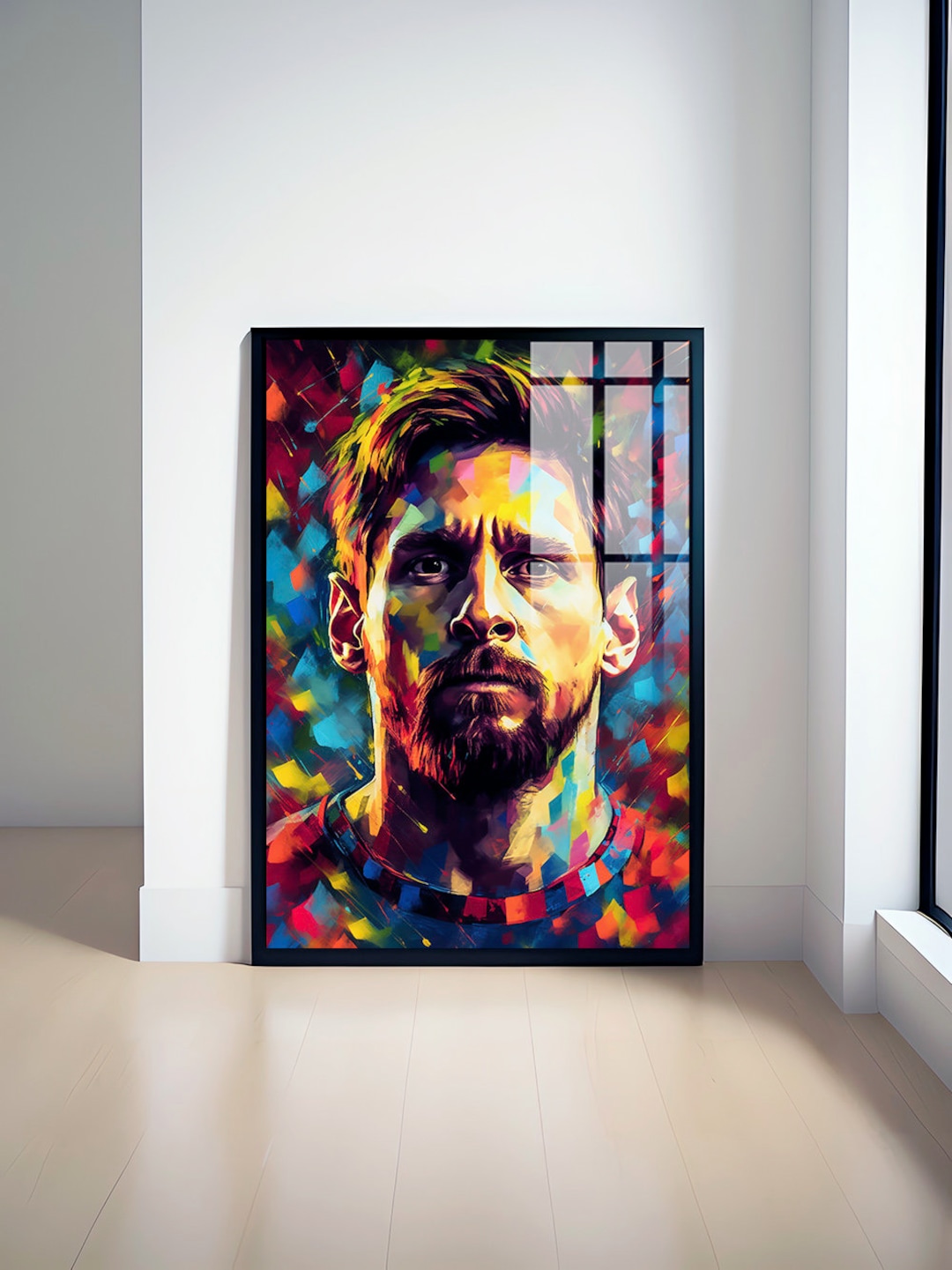 Lionel Messi Poster, Sports Wall Art, Football Print, Digital Prints