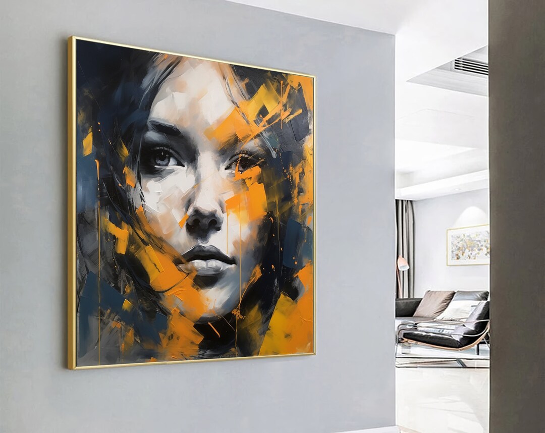 Abstract Woman Portrait Art Print: Colorful Wall Decor (digital ...