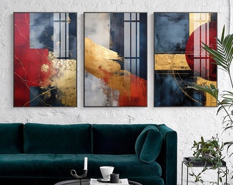 Modern Abstract Art Prints Set: Textured Brushstrokes (Digital Download)
