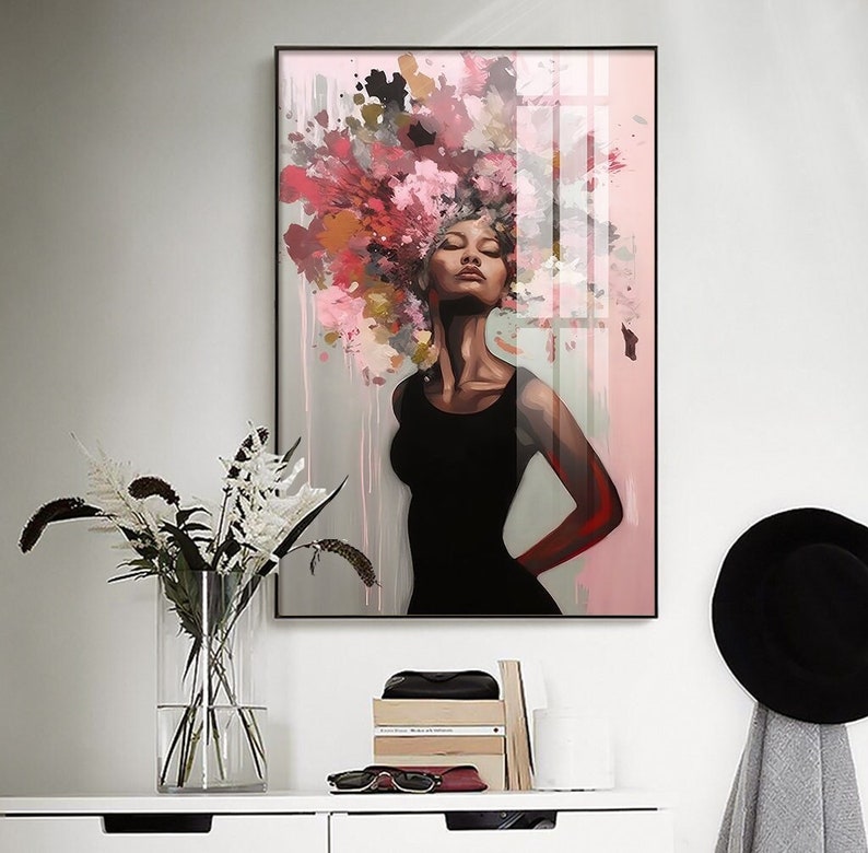 Woman Abstract Digital Print, Woman Abstract Art, Abstract Wall Art
