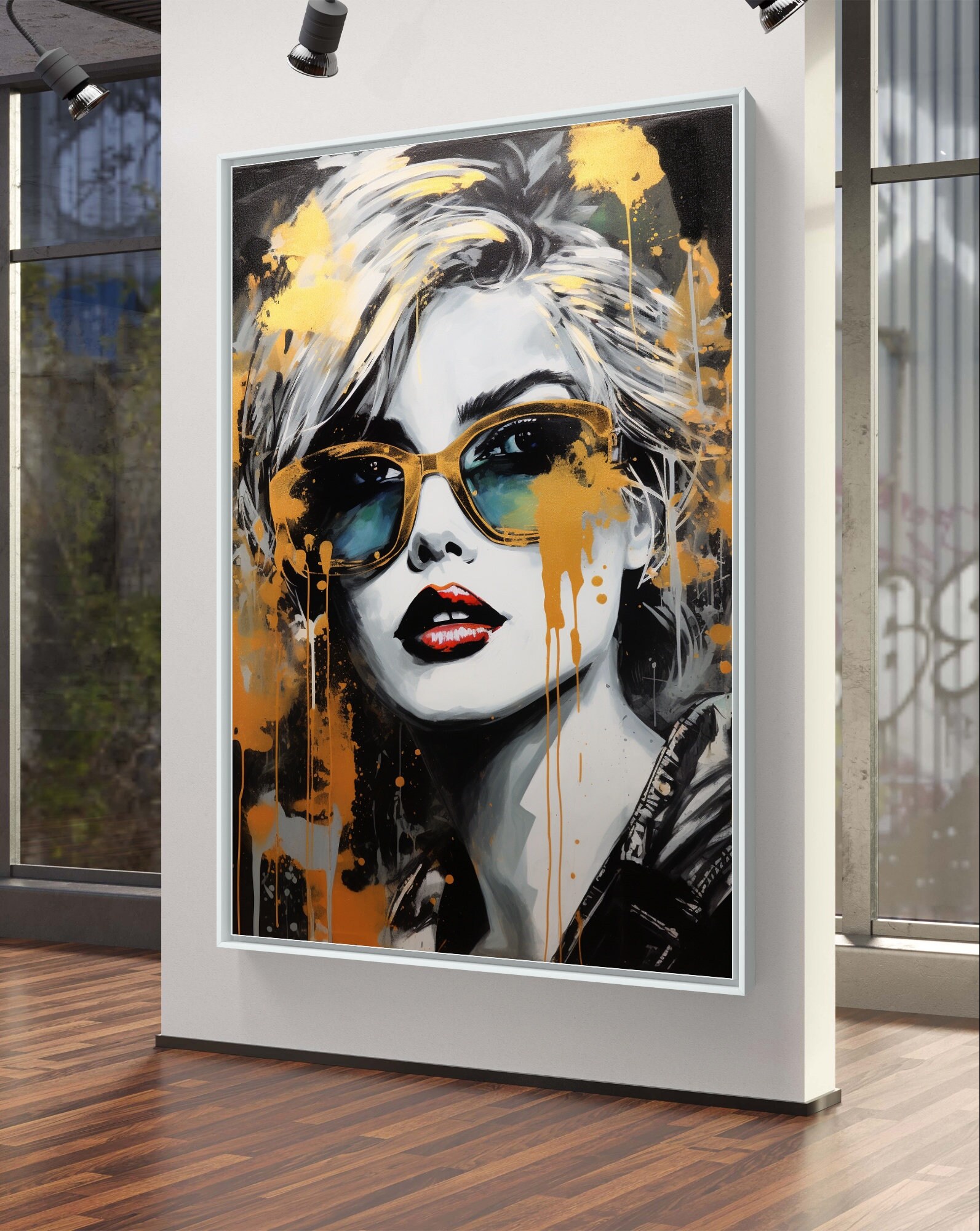 Abstract Woman Portrait Painting: Modern Wall Art (instant Download) - Etsy