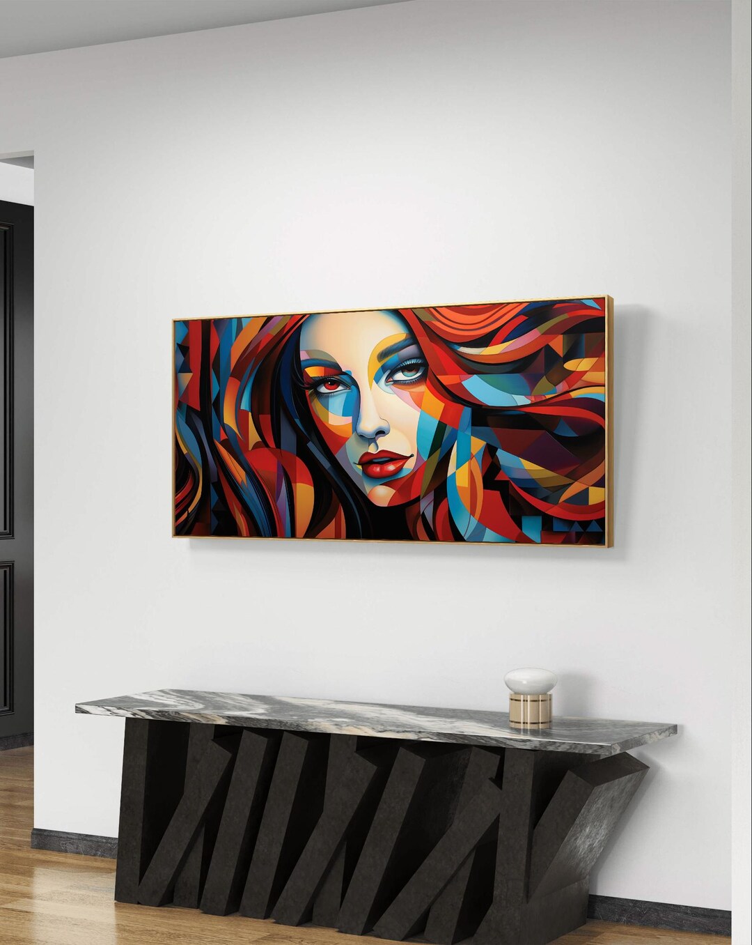 Colorful Abstract Woman Portrait Wall Art Print - Etsy
