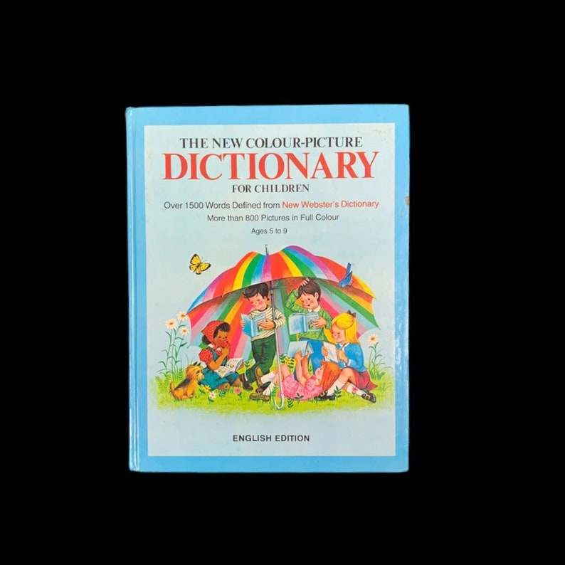 The New Colour-Picture Dictionary For Children Archie Bennett Pictorial Book Ages 5 to 9 Hardcover 1994 Free Shipping image 1