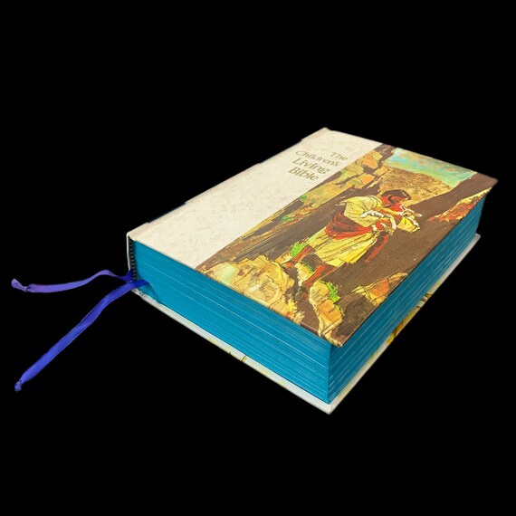 Vintage 70s Childrens Bible, Illustrative Christian