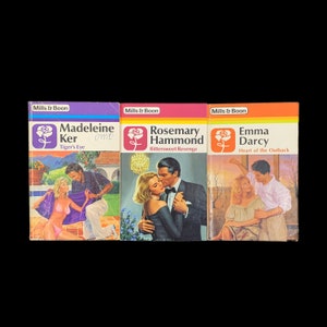 3 x Mills & Boon - Romance Novels - Sexy Romance - Escapist Fiction - Book Bundle - 1990&#39;s Books - Free Shipping