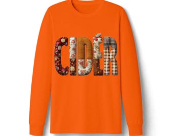 CIDER Fall Autumn Season Dri-Power Long Sleeve T-Shirt