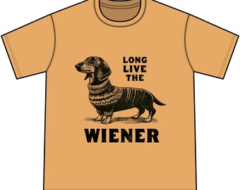 Es lebe das Dackel-T-Shirt für Hundeliebhaber – Unisex, Vintage, Mineral Washed