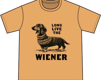 Long Live The Weiner Dog Lover Pet Animal Unisex Vintage Mineral Washed T-Shirt