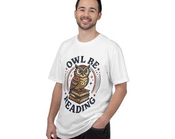 Owl Be Reading Owl Shirt, Bookish Owl on Books Tee, Comfort Colors Book Lover Gift