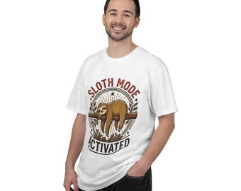 Sloth Mode Activated Shirt, Funny Lazy Sloth Tee, Comfort Colors Nap Lover Gift