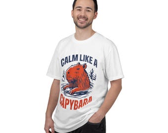 Calm Like a Capybara Shirt, Cute Chill Capybara Tee, Comfort Colors Capybara Lover Gift